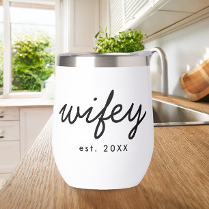 Wifey Modern Minimalistisch Script Gepersonaliseer