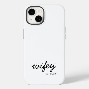 Wifey Modern Minimalistisch Script Gepersonaliseer Case-Mate iPhone 14 Hoesje
