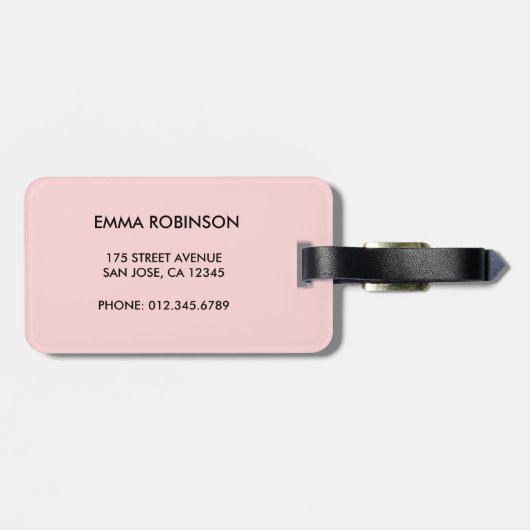 Wifey Pas getrouwd Modern Script Custom Monogram N Bagagelabel (Achterkant horizontaal)