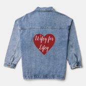 Wifey pour Lifey dans Red Heart Denim Jacket (Verso)