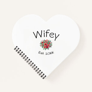 Wifey rode bloemrijke est Jaar toekomstige vrouw v Notitieboek