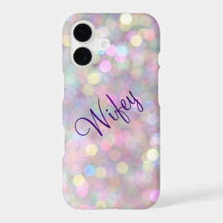 Wifey Sparkly & Colorful iPhone 7 Hoesje