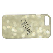 Wifey Sparkly Gold iPhone 7 Coque (Dos (Horizontal))