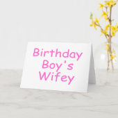 Wifey van het feestvarken kaart (Gele Bloem)