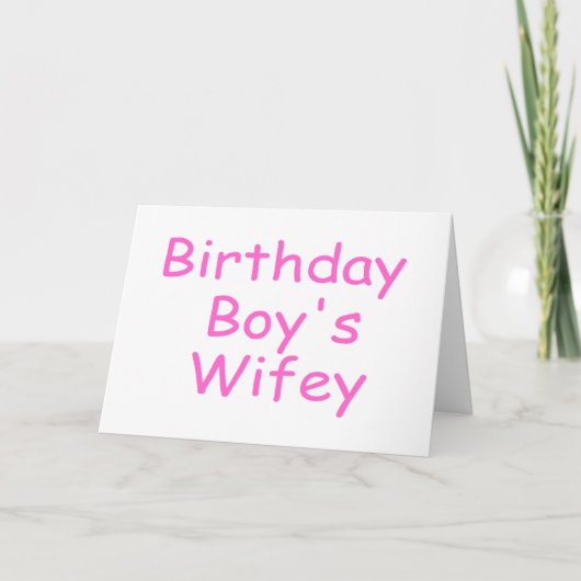 Wifey van het feestvarken kaart (Voorkant)