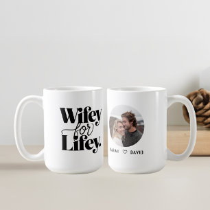 Wifey voor het leven Cadeau Mok voor vrouw met f