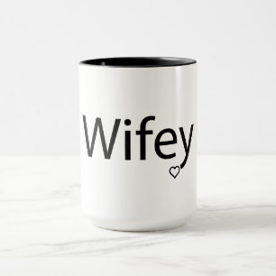 Wifey - Zwarte 15 oz combinatiemogelijkheden Mok