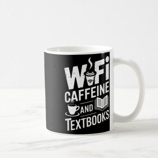 Wifi Caffeine And Textbooks  Koffiemok (Rechts)