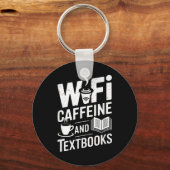 Wifi Caffeine And Textbooks  Sleutelhanger (Voorkant)