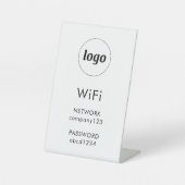 WiFi Code Logo Zakelijk Internet Reclamebord Met Voetstuk (Voorkant)