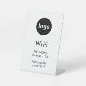 WiFi Code Logo Zakelijk Internet Reclamebord Met Voetstuk (Voorkant)