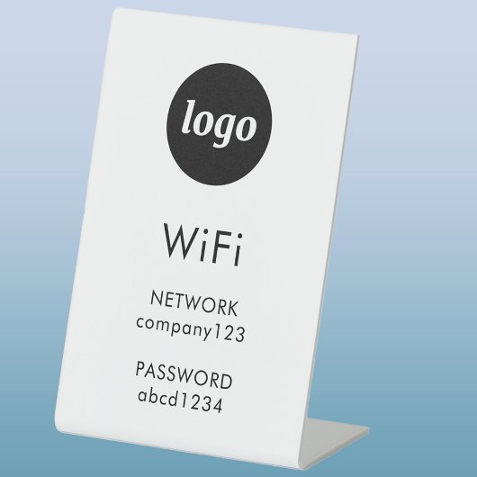 WiFi Code Logo Zakelijk Internet Reclamebord Met Voetstuk