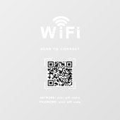Wifi-decal | Netwerkdisplay voor kantoor en winkel Raamsticker (Vel)