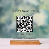 WIFI Details QR Code Nom de l'hôtel Simple (Neutre)