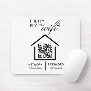 WiFi Details Vlieg voor een wifi QR Code Muismat