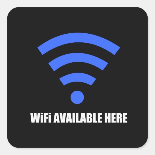 Wifi Disponible Ici Sticker (Devant)