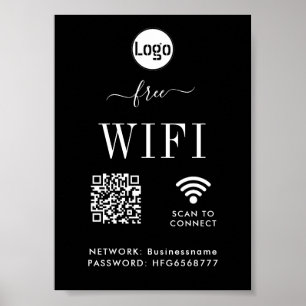 WIFI het Poster van de Code van het Wachtwoord QR 