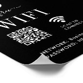 WIFI het Poster van de Code van het Wachtwoord QR  (Hoek)