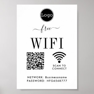 WIFI het Poster van de Code van het Wachtwoord QR 