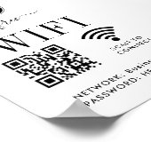WIFI het Poster van de Code van het Wachtwoord QR (Hoek)