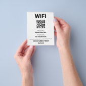 WiFi-instructies met QR-code Flyer (Hand)