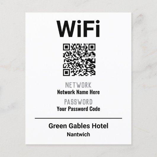 WiFi-instructies met QR-code Flyer (Voorkant)