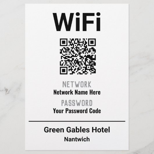 WiFi-instructies met QR-code Flyer (Voorkant)