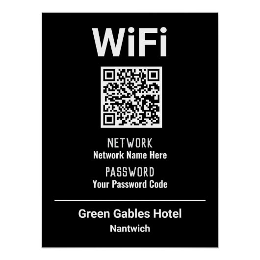 WiFi-instructies met QR-code Perfect Poster (Voorkant)