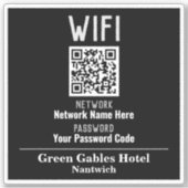 WiFi-instructies met QR-code Sticker (Voorkant)
