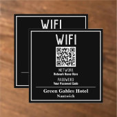 WiFi-instructies met QR-code Vierkante Visitekaartje