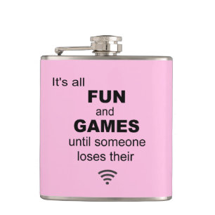 WiFi Internet Hip Flask verliezen - Lichtroze Heupfles