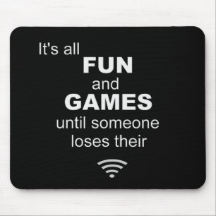WiFi Internet Mouse Mat verliezen - zwart Muismat