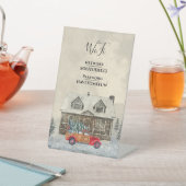 WiFi Internet Password Rustic Cabin Guest Reclamebord Met Voetstuk (Insitu)