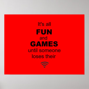 WiFi Internet Poster verliezen - Rood