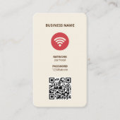 WiFi Internet QR Code Visitekaartje (Voorkant)