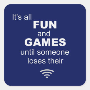WiFi Internet sticker verliezen - Blauw
