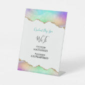 WiFi Internet Wachtwoord Elegant Day Spa Reclamebord Met Voetstuk (Voorkant)
