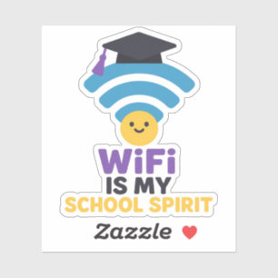 WiFi is mijn school geest grappig studentenleven v Sticker