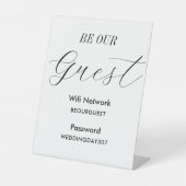 WiFi is onze zwarte bruiloft Reclamebord Met Voetstuk (Voorkant)