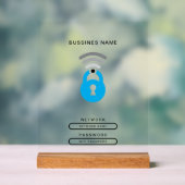 WiFi Key tech logo sjabloon Acryl Sign Acryl Bord (Neutraal)