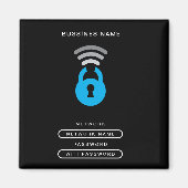 WiFi Key tech logo sjabloon Magneet (Voorkant)