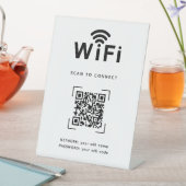 WiFi Login Table Top Sign For Reception Area Reclamebord Met Voetstuk (Insitu)