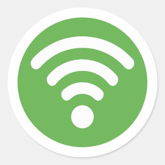 WiFi-Logo Ronde Sticker (Voorkant)