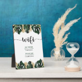 Wifi Mot de passe Beauty Salon Business Plaque (Côté)