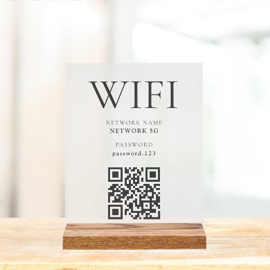 WiFi Mot de passe QR code Business Modern Minimali