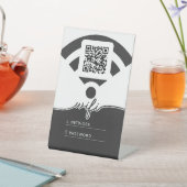 Wifi-naam en -wachtwoord reclamebord met voetstuk (Insitu)