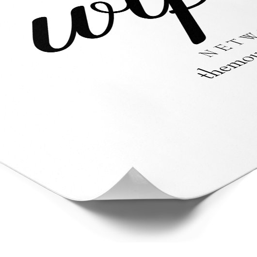 Wifi-netwerk en wachtwoord bord poster (Hoek)