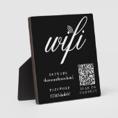 WiFi-netwerk en wachtwoord QR Code Sign Fotoplaat (Voorkant)