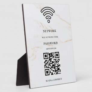 Wifi-netwerk en wachtwoord witte plaat