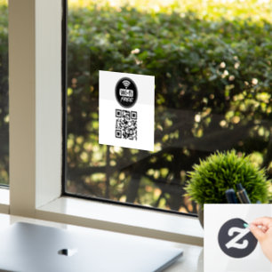 Wifi-netwerk en wachtwoord Zakelijk detailhandel  Raamsticker